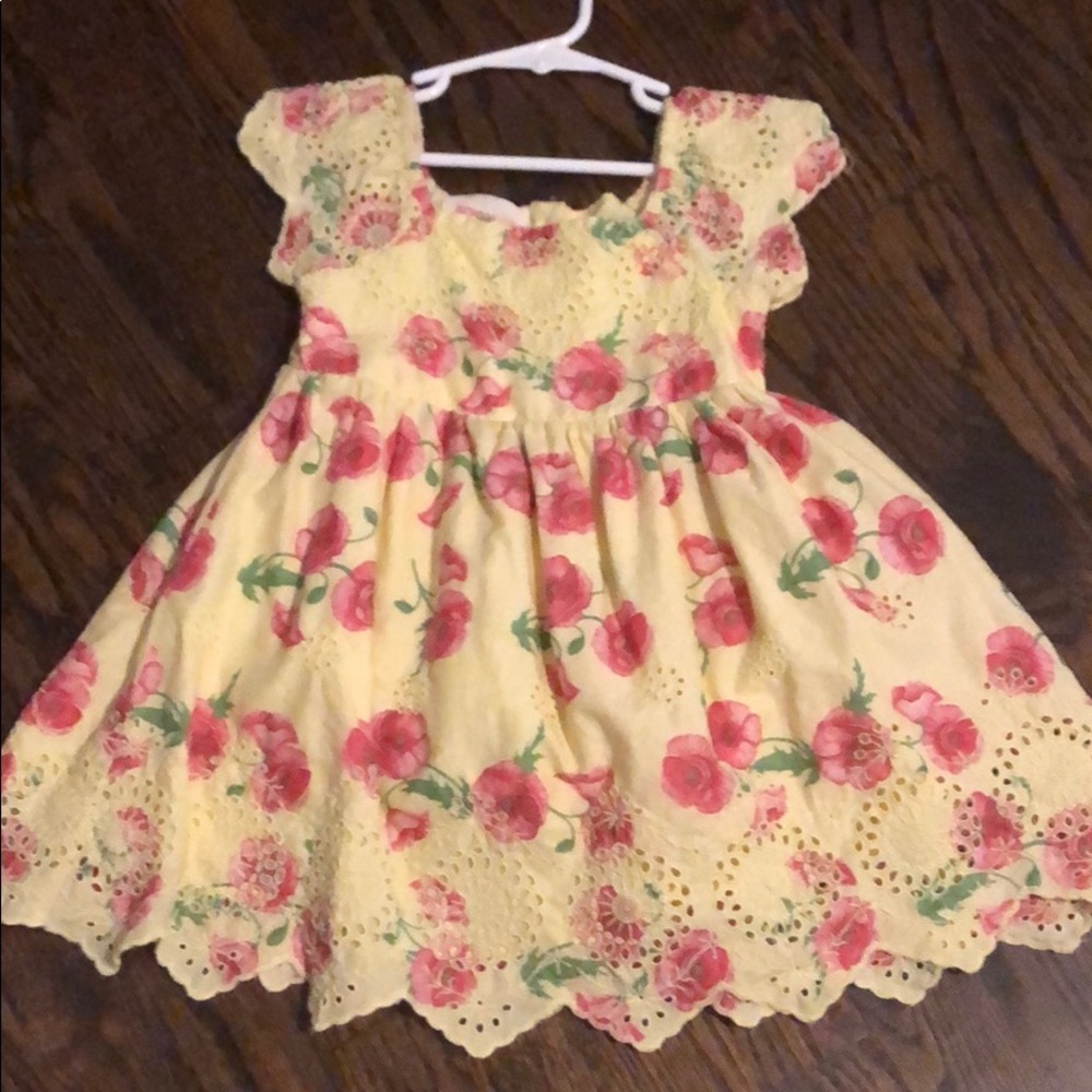 Beautiful yellow floral dress 3t